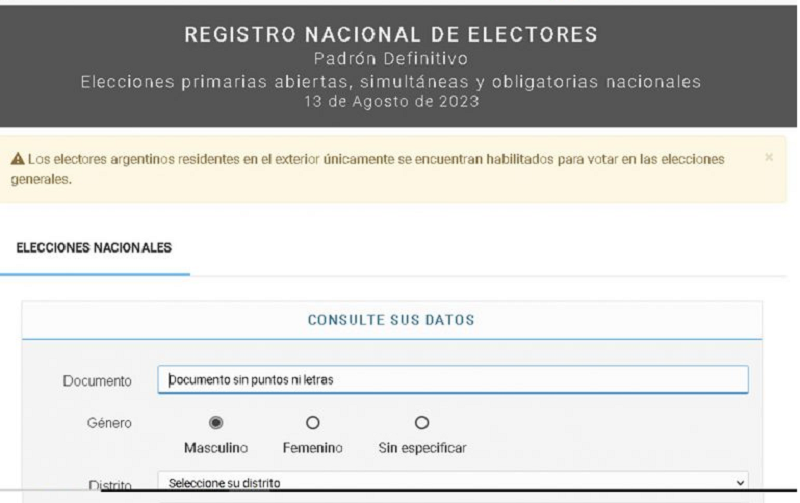 Elecciones 2023: Ya Puede Consultarse El Padrón Online Para Votar En ...