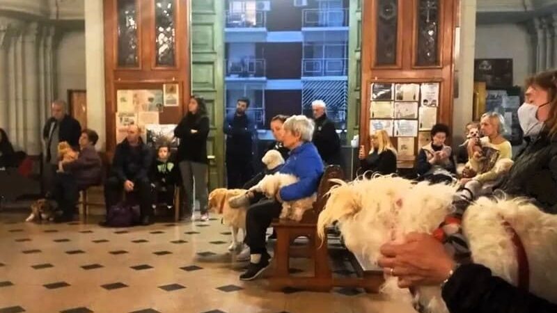 Bendición de animales en la Parroquia San Roque de Villa Ortúzar